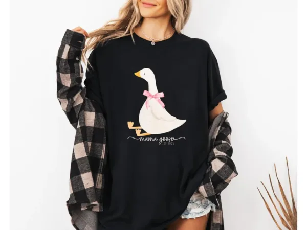 Custom Year Mama Goose T-Shirt ? Silly Goose Birthday Party Outfit ? Cute Mother?s Day Gift