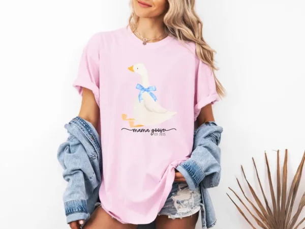 Custom Year Mama Goose T-Shirt ? Silly Goose Birthday Party Outfit ? Cute Mother?s Day Gift