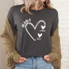Grandma Shirt, Personalized Shirt, Mum T Shirt, Custom Grandma Tee, Heart T-shirt, New Grandma Gift