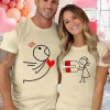 Matching-Couple-T-Shirts-4.webp Couples Matching T-Shirt with Love and Magnet Design, The Best Family Matching Gift