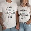 Matching Couples Halloween Costume T-Shirts, Funny Couples Salt And Pepper T-Shirts, Couples Outfit Couple Tees, Husband Wife T Shirt