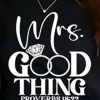 Couple Matching with He Who Finds A Wife Finds A Good Thing and Mrs Good Thing Design, The Best Family Matching Gift