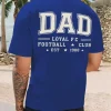 Loyalty-Themed DAD LOYAL FC FOOTBALL CLUB Graphic T-Shirt - Casual Short Sleeve Summer Tee with EST 1986 Design