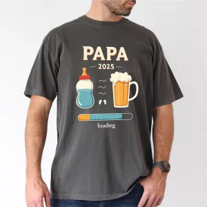 Mens-PAPA-2025-Graphic-4.webp Papa 2025 T-Shirt, Gift for Dad, The Best Father's Day Gift