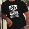 Mens-Plus-Size-German-Quote-T-Shirt-1.webp German Quote T-Shirt - Papa Humorous Design, Black with White Text & Star Decorations