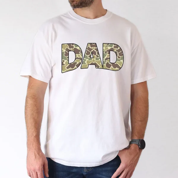 Mens-Retro-Camo-Dad-T-Shirtd-4.webp Camo Dad T-shirt, Dad Gift, The Best Father's Day Gift