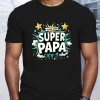 Mens-Super-Papa-Graphic-2.webp Men's Super Papa Graphic T-Shirt - Casual Summer Short Sleeve Tee with Bold Colorful Print, Fathers Day