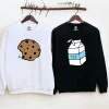 Milk-and-Cookies-Shirt-2.webp Couples Matching Sweatshirt With Milk and Cookies Print Design, The Best Family Matching Gift