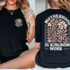 Motherhood Is Kingdom Work, Boho Floral Christian Mom, Raising Disciple T-shirt, Happy Mother's Day, The Best Gift for Women