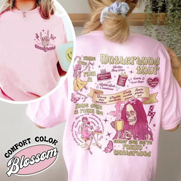 Motherhood Rock Skeleton, Motherhood Some Day I Rock It, Trendy Mom, Rocking Motherhood T-Shirt, Happy Mother's Day, The Best Gift for Women