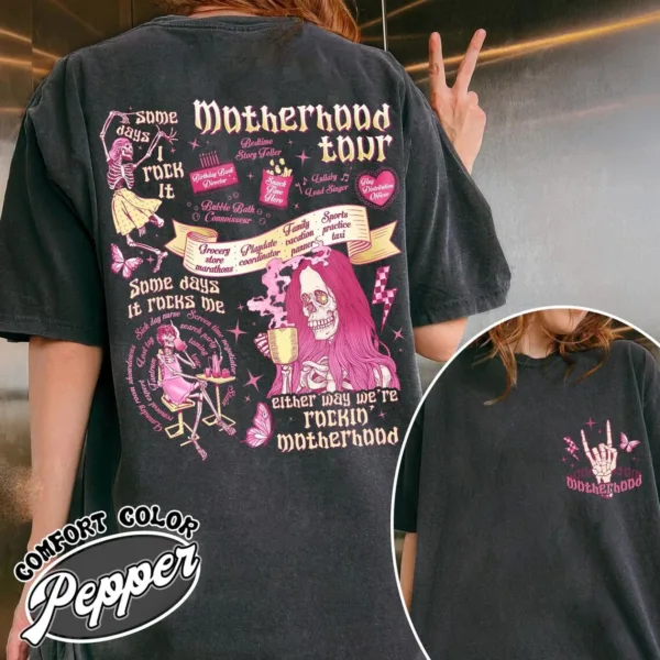 Motherhood Rock Skeleton, Motherhood Some Day I Rock It, Trendy Mom, Rocking Motherhood T-Shirt, Happy Mother's Day, The Best Gift for Women