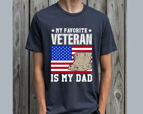 My-Favorite-Veteran-Is-My-Dad-Shirt-1.webp My Favorite Veteran Is My Dad T-Shirt, Veterans Day Shirt, Veteran Dad T-Shirt, Deployment Shirt, Military Shirt, Veterans Daughter, Son Shirt