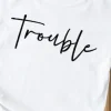 Couple Matching T-Shirt With Nobody Loves Trouble As Much As Me and Trouble Print Design, The Best Family Matching Gift