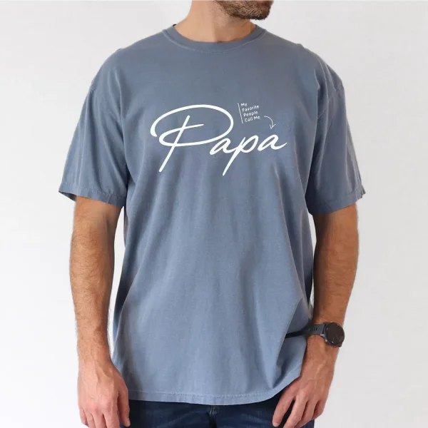 Funny Papa Graphic Print with Like A Real Superhero T-Shirt, The Best Father's Day Gift
