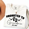 Personalize Est Grandma T-Shirt, Promoted To Grandma, Mothers Day Gift For Grandma, Granny Shirt, Gigi Mimi Shirt, Nana Shirt