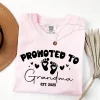 Personalize Est Grandma T-Shirt, Promoted To Grandma, Mothers Day Gift For Grandma, Granny Shirt, Gigi Mimi Shirt, Nana Shirt