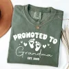 Personalize Est Grandma T-Shirt, Promoted To Grandma, Mothers Day Gift For Grandma, Granny Shirt, Gigi Mimi Shirt, Nana Shirt