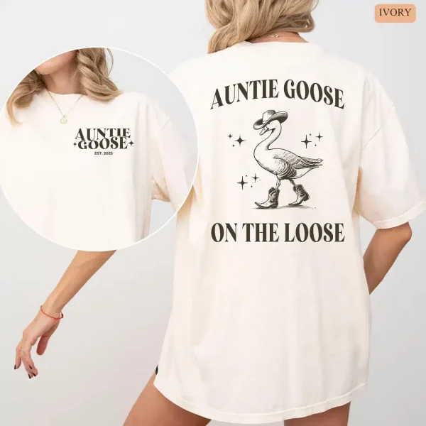 Personalized-Auntie-Silly-Goose-4.webp Personalized Auntie Silly Goose Shirt, Funny Goose Lover, One Silly Goose Birthday, Aunt Gift From Niece, Aunt Gift Nephew