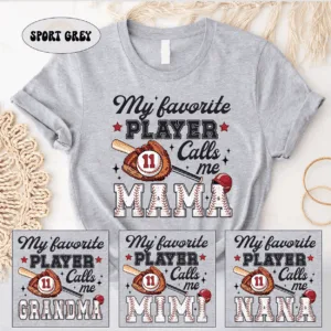 Personalized Baseball Grandma T-Shirt, Custom Baseball Gigi with Kid's Name Shirt, Baseball Mimi Nana Tee -  The Best Mothers Day Gift