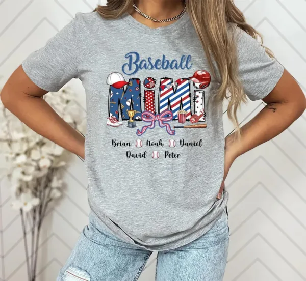 Personalized-Baseball-Shirt-Custom-Mama-Mom-Baseball-With-Kid-Names-Shirt-Baseball-Shirt-Baseball-Family-Shirt-Gift-for-Mimi-Gigi-2-1.jpg Personalized Baseball Grandma T-Shirt, Custom Baseball Mama with Kid's Name Shirt, Baseball Mimi Nana Tee - The Best Mothers Day Gift