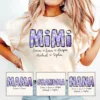 Personalized Floral Mimi Shirt, Grandma Shirt with Grandkids Names, Custom Kids Names Grandma Tee -  The Best Mothers Day Gift