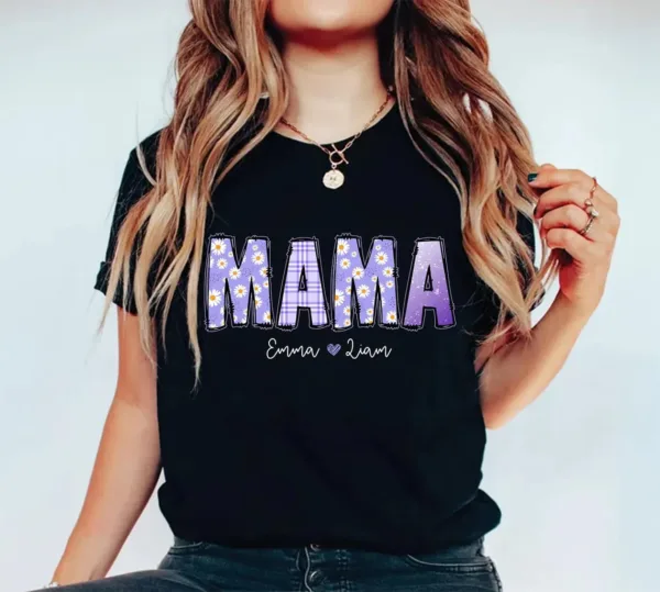 Personalized Floral Mimi Shirt, Grandma Shirt with Grandkids Names, Custom Kids Names Grandma Tee -  The Best Mothers Day Gift