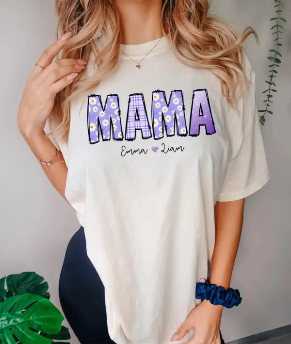 Personalized Floral Mimi Shirt, Grandma Shirt with Grandkids Names, Custom Kids Names Grandma Tee -  The Best Mothers Day Gift