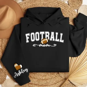Personalized Football Mom Gift For Football Mom, Custom name Sport Mom Gifts - Personalized Hoodie - The Best Mother's Day Gift
