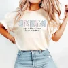Personalized Grandma T-Shirt Floral Grandma Shirt with Grandkid Names Custom Grandma Gift for Grammy Coquette Grandma Bow Shirt