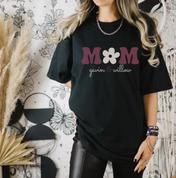 Personalized Mama T-shirt, Custom Mama Shirt, Mom Shirt With Names, Mother's Day Gift