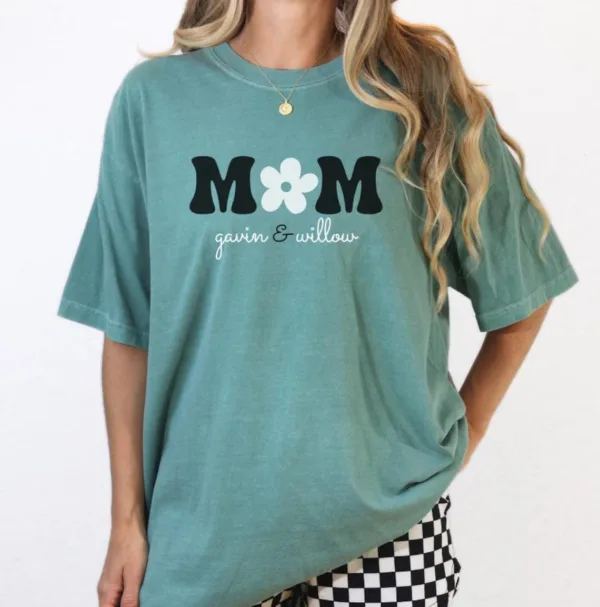 Personalized Mama T-shirt, Custom Mama Shirt, Mom Shirt With Names, Mother's Day Gift