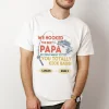 Personalized We Hooked The Best Papa T-Shirt, Papa Kids Name Shirt, Fishing Papa Shirt, Gift for Dad, Custom Name Shirt, Best Dad Ever