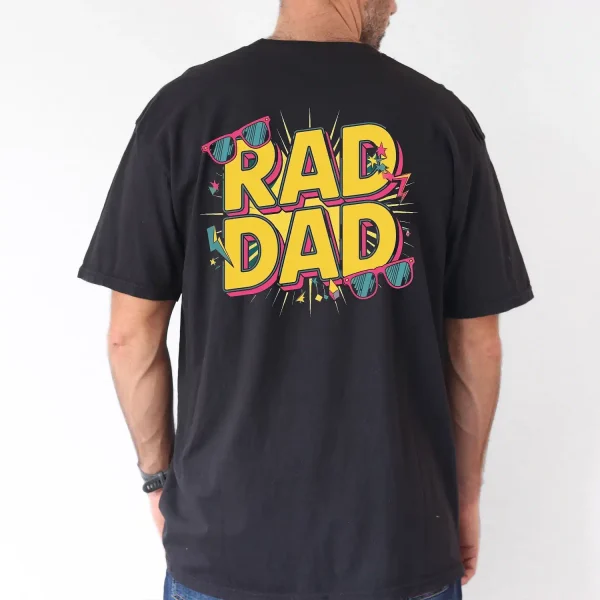 Rad-Dad-Retro-1.webp Rad Dad T-shirt With Summer Design, Dad Gift, The Best Father's Day Gift