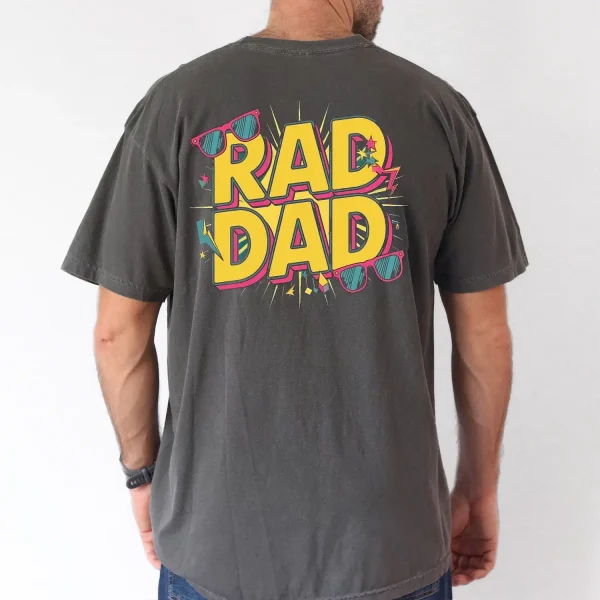 Rad-Dad-Retro-3.webp Rad Dad T-shirt With Summer Design, Dad Gift, The Best Father's Day Gift
