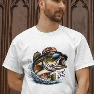 Reel-Cool-Dad-Shirt-4.webp Reel Cool Dad, Bonus Dad, Fishing Dad T-Shirt, Father's Day Shirt, Camouflage Reel Cool Dad, Camo Fishing Rod Shirt, Gift for Dad