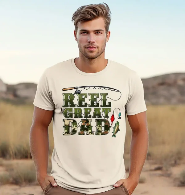 Reel-Great-Dad-Shirt-Fisher-Daddy-Shirt-2.webp Reel Great Dad, Fisher Daddy T-Shirt, Funny Fishing Dada Shirt, Camouflage Reel Great Daddy Shirt, Fathers Day Gift, Gift For Fisher Dad