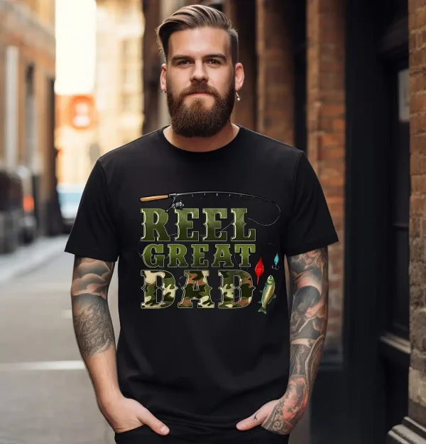 Reel-Great-Dad-Shirt-Fisher-Daddy-Shirt-3.webp Reel Great Dad, Fisher Daddy T-Shirt, Funny Fishing Dada Shirt, Camouflage Reel Great Daddy Shirt, Fathers Day Gift, Gift For Fisher Dad