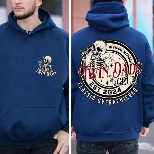 Retro Dad of Twins Shirt, Surprise Pregnancy Gift for Dad, Fathers Day Twin Dad Tee, Husband Twin Dad, Vintage Dad T-Shirt, Skeleton Tee