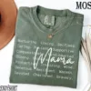 Retro Mama Shirt, Mothers Day Gift From Daughter for Mom Mama T-shirt, For Birthday For Her Baby Shower, Mother's Day Gift