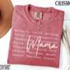 Retro Mama Shirt, Mothers Day Gift From Daughter for Mom Mama T-shirt, For Birthday For Her Baby Shower, Mother's Day Gift