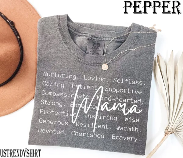 Retro Mama Shirt, Mothers Day Gift From Daughter for Mom Mama T-shirt, For Birthday For Her Baby Shower, Mother's Day Gift