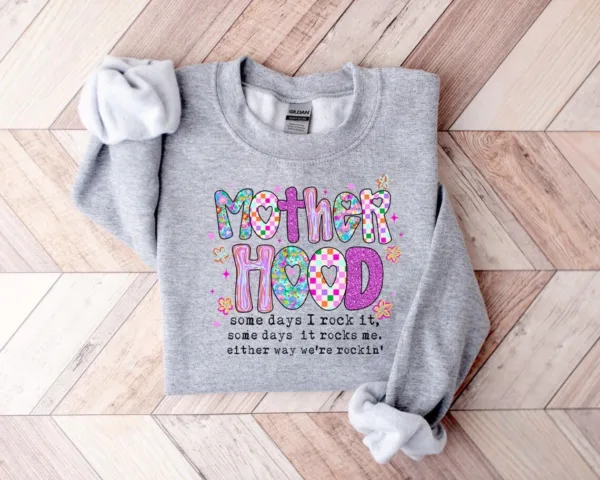 Retro Motherhood Sweatshirt, Floral Motherhood Sweatshirt, Some Day I Rock It Mom , Happy Mother's Day, The Best Gift for Women