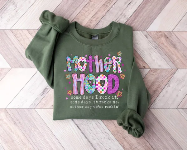 Retro Motherhood Sweatshirt, Floral Motherhood Sweatshirt, Some Day I Rock It Mom , Happy Mother's Day, The Best Gift for Women