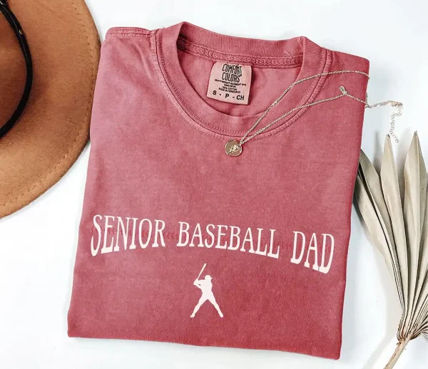 Senior-Baseball-Dad-Shirt-1.webp Graduation Baseball Dad T-Shirt ? Senior Baseball Season Supporter Tee