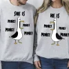 She-is-Mine-He-is-Mine-1.webp Couples Matching Sweatshirt With She Is Mine and He Is Mine Print Design, The Best Family Matching Gift