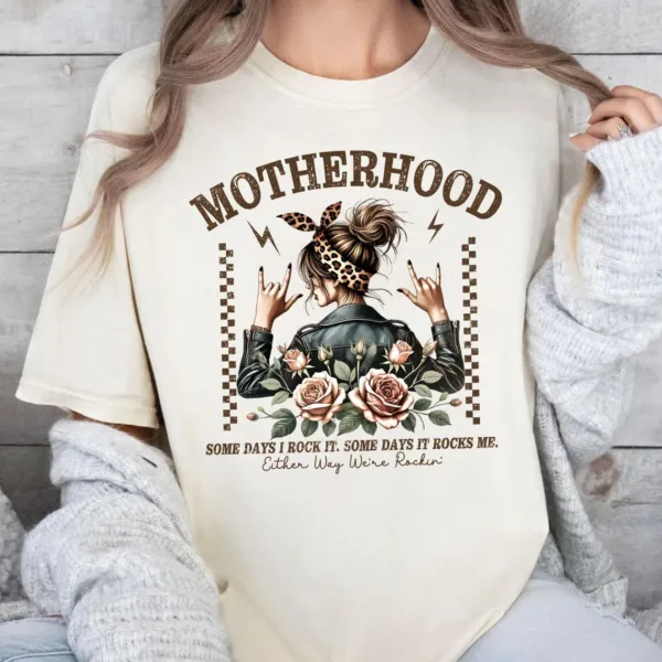 Some Days I Rock It Some Days It Rocks Me Shirt, Funny Motherhood T-shirt, Rocking motherhood Tee, Mother's Day Gift