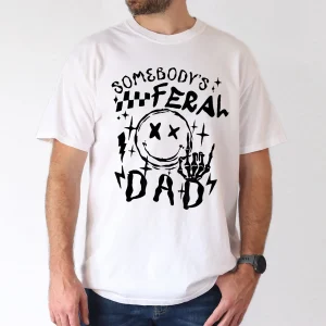 Somebodys-Feral-Dad-Graphic-Black-T-Shirt-for-Men-100-Cotton-Soft-Breathable-Round-Neck-S-XXXL-Casual-Wrinkle-Resistant-Fathers-Tee-with-joyful-Stars-Design-Fathers-Day-Tshirt-1.webp Somebody's Feral Dad Graphic T-Shirt, The Best Father's Day Gift