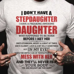 Stepdad-Shirt-Fathers-Day-Gifts-1.jpg Stepdad Shirt, Fathers Day Gifts For Stepdad, Bonus Dad T shirt from Daughter, Funny Gifts For Bonus Dad, Stepdad Tee, Father's Day Shirts
