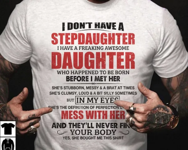 Stepdad Shirt, Fathers Day Gifts For Stepdad, Bonus Dad T shirt from Daughter, Funny Gifts For Bonus Dad, Stepdad Tee, Father's Day Shirts