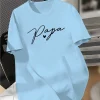 Summer-Casual-Papa-Print-T-Shirt-for-Men-3.webp Summer Casual Papa Print T-Shirt for Men, Crew Neck, Short Sleeve, Geometric Pattern, Regular Fit, for Sports & Outdoor Activities